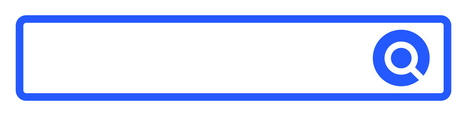 Aufkleber - Blue search bar and search button. Editable vectors.