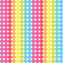 Wall Mural - seamless  pattern colorful dots arrange vertically in rainbow color