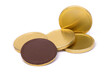 Chocolate candies in the form of coins