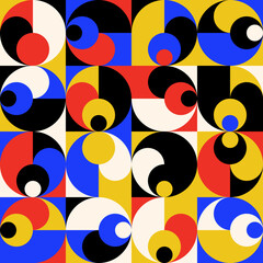 Aufkleber - bauhaus aesthetics graphics art made vector geometric shapes and abstract forms