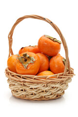 Poster - persimmon on a white background