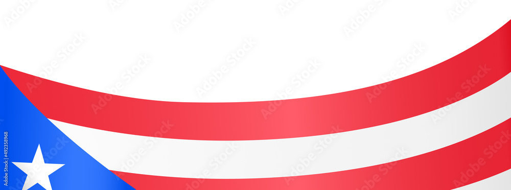 Puerto Rico flag wave isolated on png or transparent background,Symbol ...