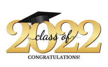 Graduation Class Of 2022 Greeting Background. Vector Illustration