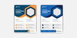 Corporate flyer business flyer template brochure cover design, digital marketing flier vector shape, advertising poster vector layout space 
