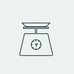 weight scale vector icon illustration sign 