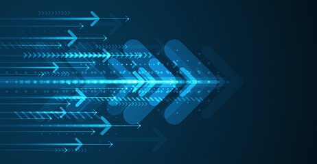 Wall Mural - abstract arrow direction. technology background