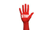 hand with a stop sign