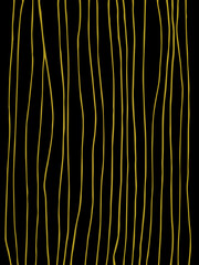 Wall Mural - Black wallpaper with gold stripes, the basis for the design