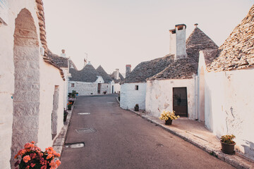 Wall Mural - traditional trulli houses in Alberobello Apulia Italy