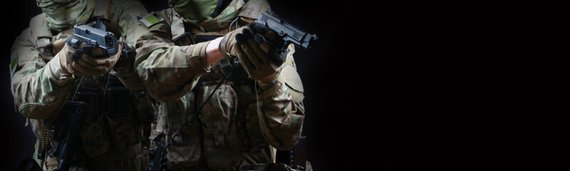 Wall Mural - Portrait of a special forces soldier.