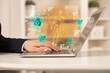 © ra2 studio - Doctor working on laptop with healthcare concept
