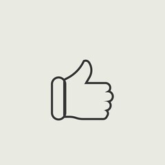 Canvas Print - Thumbs_up vector icon illustration  sign