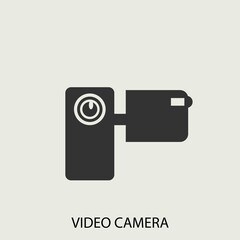 Sticker - Video_camera vector icon illustration  sign