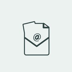 Sticker - Mail vector icon illustration sign