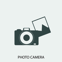 Sticker - Photo_camera  vector icon illustration sign