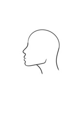 Wall Mural - silhouette of a person head face Illustration 