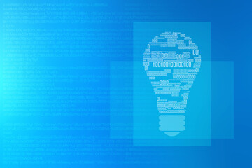 Poster - 2d rendering led white lightbulb
