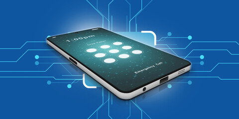 Poster - 3d rendering mobile phone cocept
