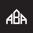 ABA letter logo design on black background. ABA creative initials letter logo concept. ABA letter design. 