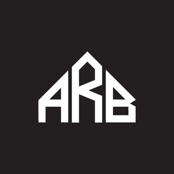 ARB letter logo design. ARB monogram initials letter logo concept. ARB letter design in black background.