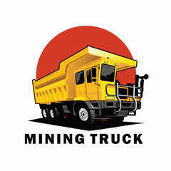 Wall Mural - Mining Truck image illustration editable for logo business