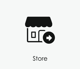 Poster - Store vector icon. Editable stroke. Symbol in Line Art Style for Design, Presentation, Website or Apps Elements, Logo. Pixel vector graphics - Vector