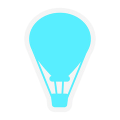 Fototapete - Hot air balloon ride semi flat color vector object. Recreational purpose. Full sized item on white. Unique attraction simple cartoon style illustration for web graphic design and animation