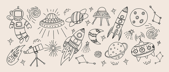 Space and cosmo elements collection.