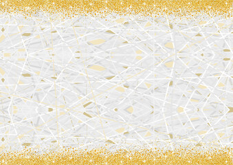 Gold Glittering Marble Background with Line Structure and Golden Segments - Abstract Illustration for Your Graphic Designs, Vector