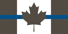 Canadian Thin Blue Line Flag Showing Your Support To Law Enforcement Officers