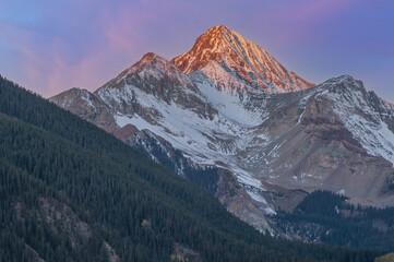 Wall Mural - Autumn landscape at sunrise, Wilson Peak, San Juan Mountain Range, Colorado, USA