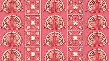 Decorative Floral Baroque Ethnic Ornament, Renaissance Retro Antique Vintage Pattern, Victorian Elegant Damask Background, Paper Tile Square Red Wallpaper