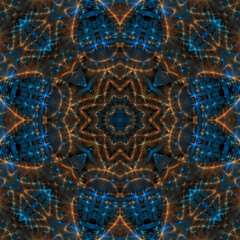 Wall Mural - 3d effect - abstract geometric fractal pattern