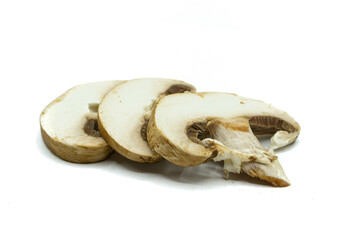 Wall Mural - Mushroom sliced ​​isolated on white background