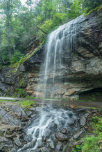 Bridal Veil Falls In North Carolina Closeup
