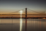 Forth Road Bridge & Queensferry Crossing after dusk.
