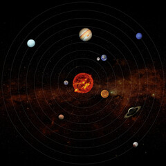 Wall Mural - solar system. elements of this image furnished by nasa