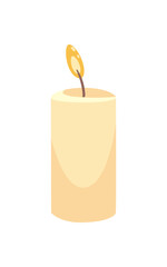 Sticker - flat beige spa candle