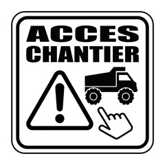 Poster - Logo accès chantier.