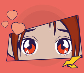 Sticker - glad manga girl