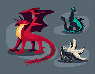 three mythology creatures