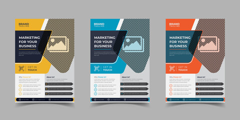 Sticker - Morden and creative business flyer template vector design, business poster layout, corporate banners, poster and leaflets design