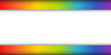 Fototapeta Tęcza - Rainbow gradient banner background template with shadow and black empty white space. 