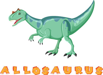  Dinosaur wordcard for allosaurus