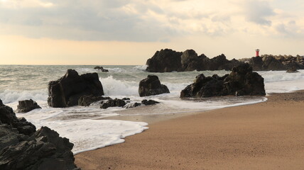 Wall Mural - East Sea and beach scenery in Korea