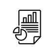 Black line icon for statistical