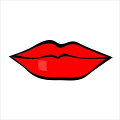 red woman lips symbol