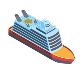 Poster - Cruise Liner Boat Composition