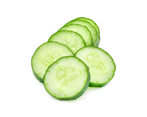 Wall Mural - cucumber isolated on white background