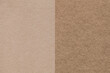 © nikol85 - Texture of craft beige and brown paper background, half two colors, macro. Structure of vintage dense kraft cardboard.